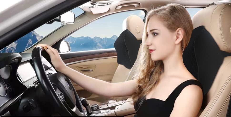 Memory Foam Car Neck Pillow Ergonomic Neck Support Pillow for Driver or Front Passenger Seat -Help Relieve Neck Pain & Improve Circulation/Fit Most Vehicles (Black, Pack of 1) Memory Foam Car Neck Pillow Ergonomic Neck Support Pillow for Driver or Front Passenger Seat -Help Relieve Neck Pain & Improve Circulation/Fit Most Vehicles (Black, Pack of 1)